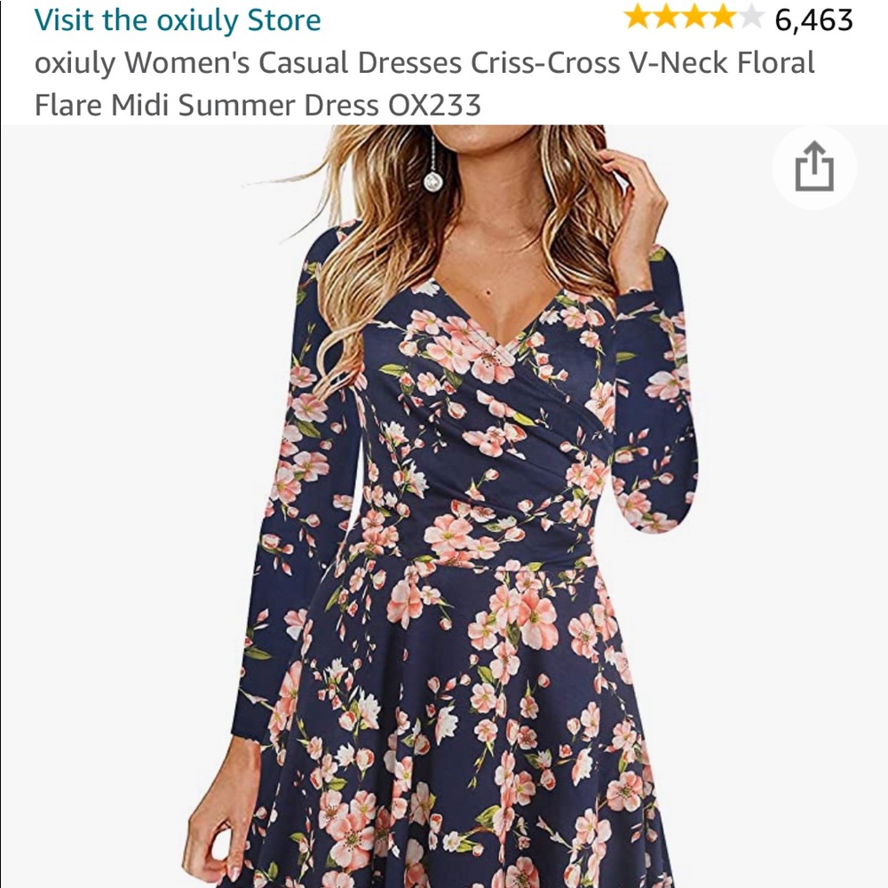 Floral v-neck dress NWT